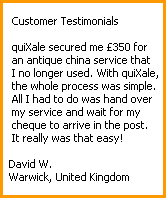 Another satisfied quiXale customer